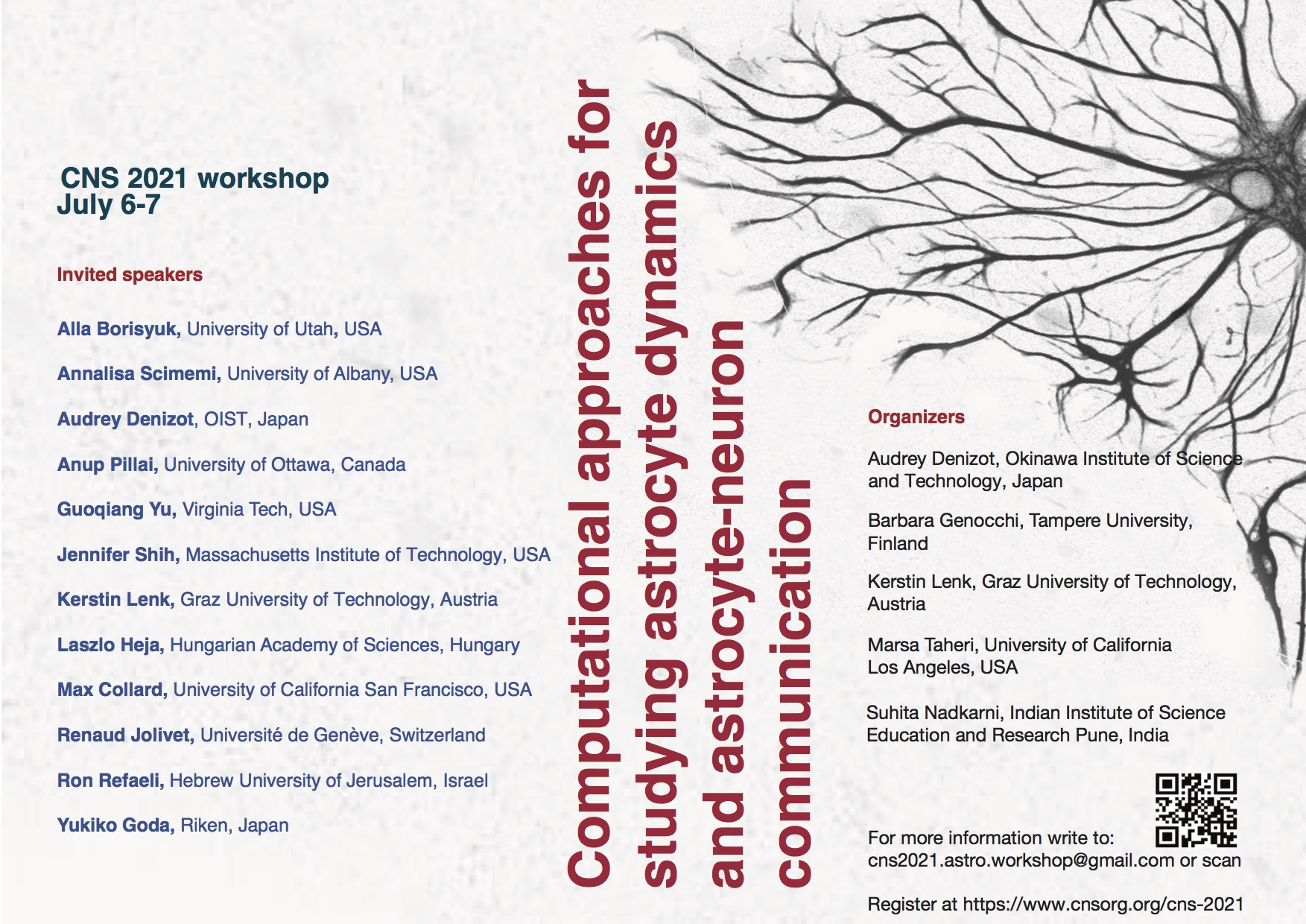 Poster of the CNS 2021 workshop